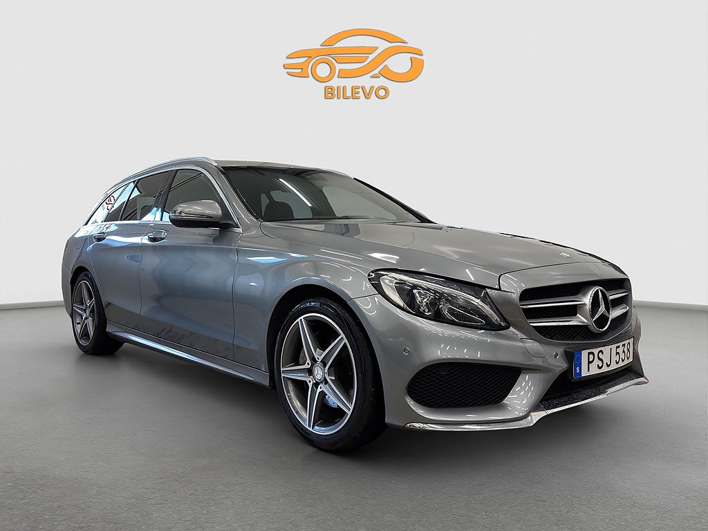 Mercedes-Benz C220 d 170hk AMG Burmester Dieselvärmare Skinn Navi Dragkrok