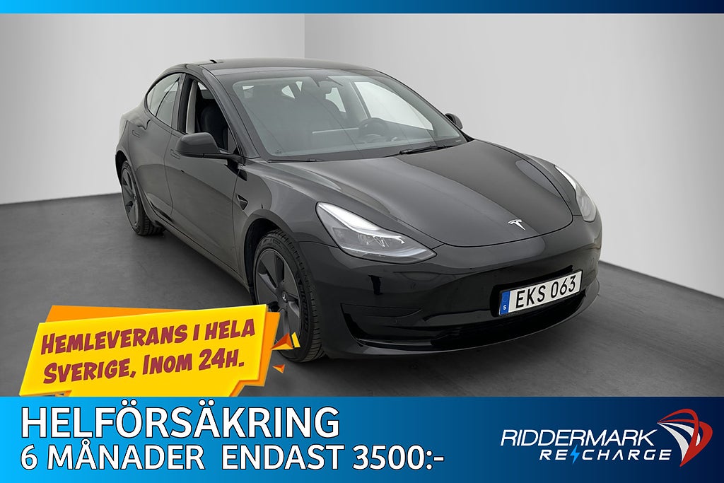 Tesla Model 3 Standard Range AP Pano Kamera Svensksåld Skinn