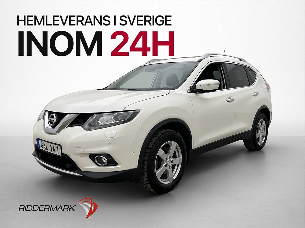 Nissan X-Trail 1.6 dCi Tekna 7-Sits Pano Drag 360° Skinn GPS