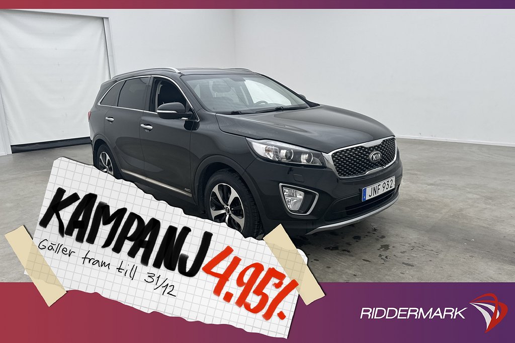 Kia Sorento CRDi AWD 200hk Business 7-sit Kamera 4,95% Ränta