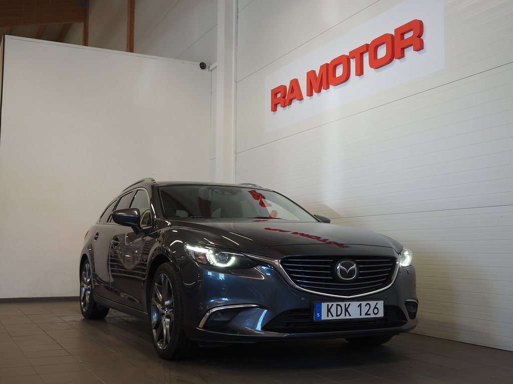 Mazda 6 2.2 SKYACTIV-D 175hk AWD Optimum Drag B-Kam Nav HUD 2015