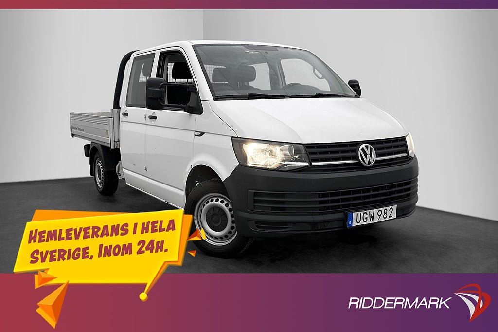 Volkswagen Transporter 2.0TDI Dubbelhytt FLAKBIL Värm Drag