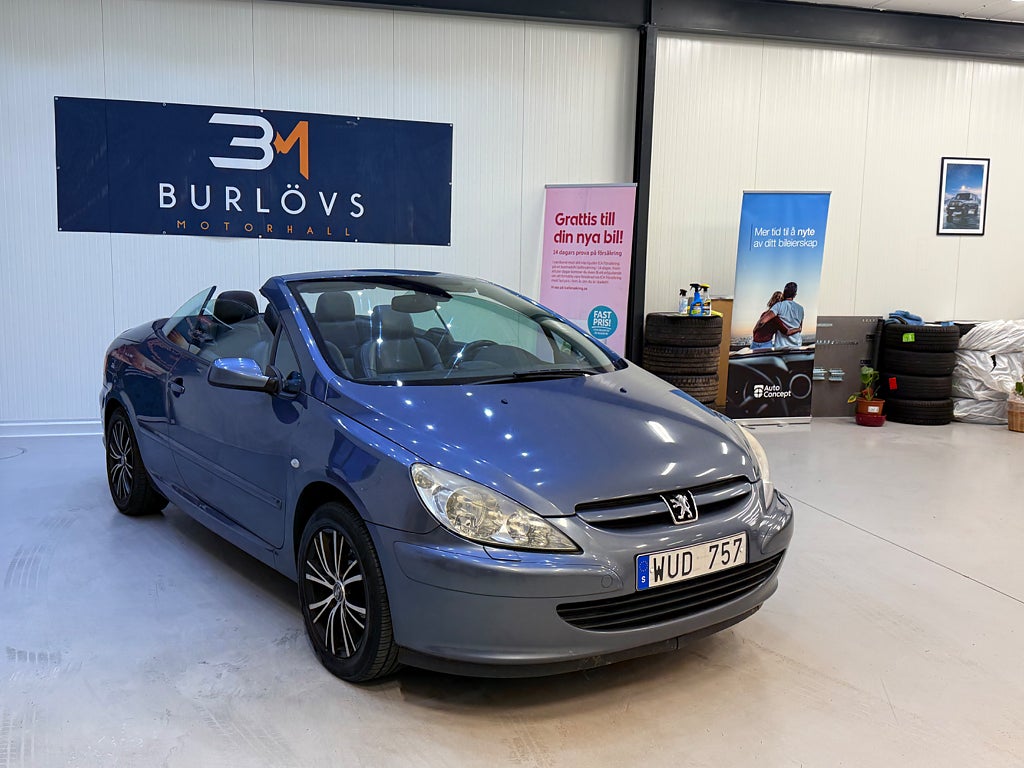 Peugeot 307 CC 2.0.  Cabriolet.  Skinnsäte   Svensksåld 