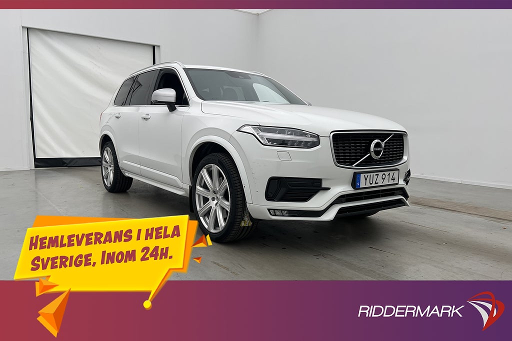 Volvo XC90 D5 AWD 235hk R-Design VOC Värmare 7 Sits HUD