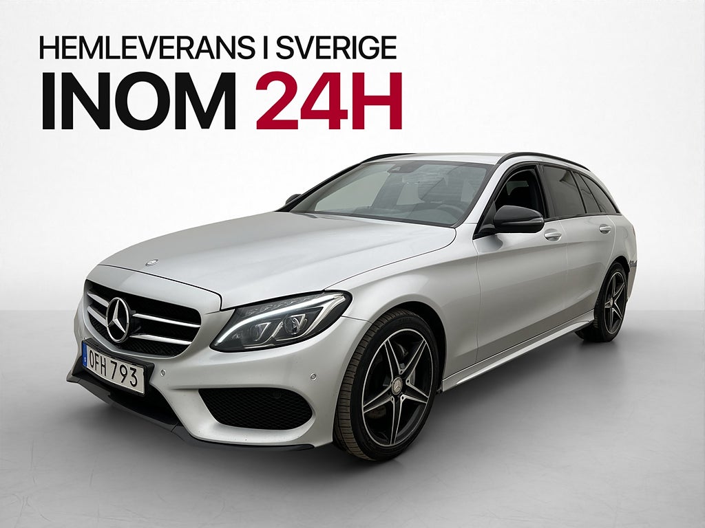 Mercedes-Benz C 220d 4M AMG Night Värmare Burmester GPS Drag