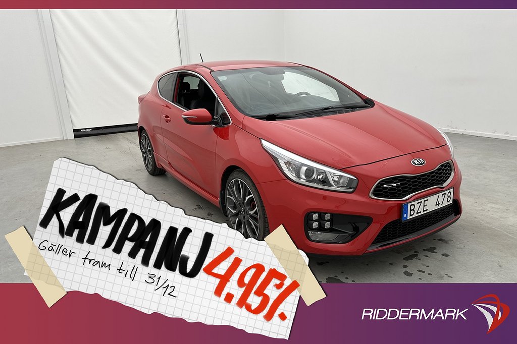 Kia Cee´d Pro GT GDI 204hk Rattvärme Sensorer 4,95% Ränta