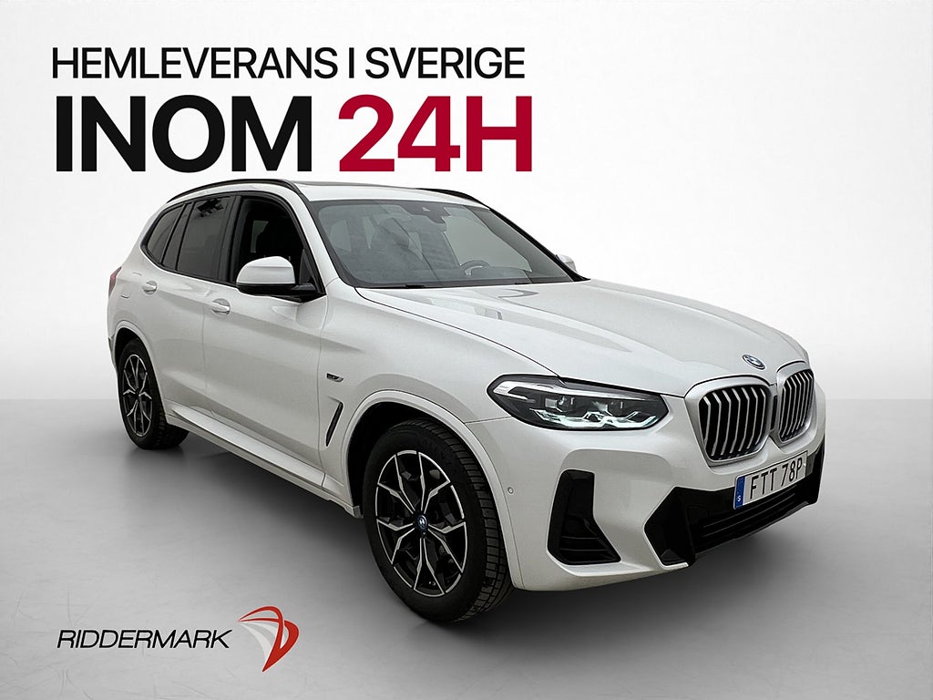 BMW X3 xDrive30e M Sport Pano HiFi Kamera Skinn Elstol Drag