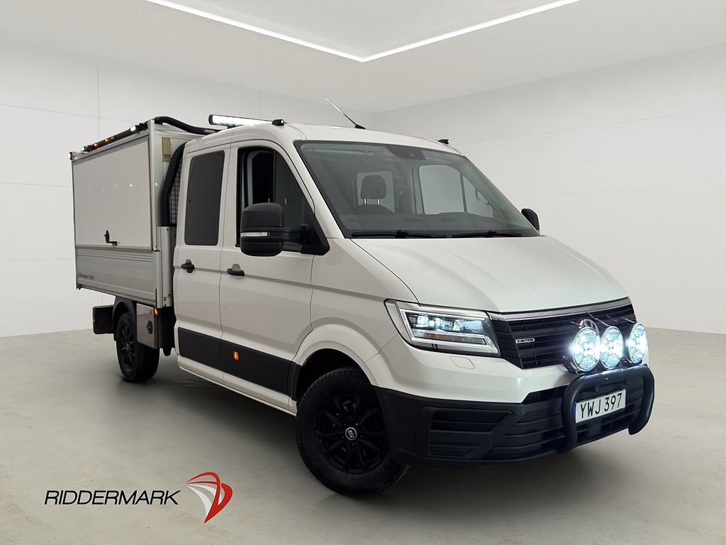Volkswagen crafter 4M Dubbelhytt FLAK PÅBYGGNAD Värmare Moms