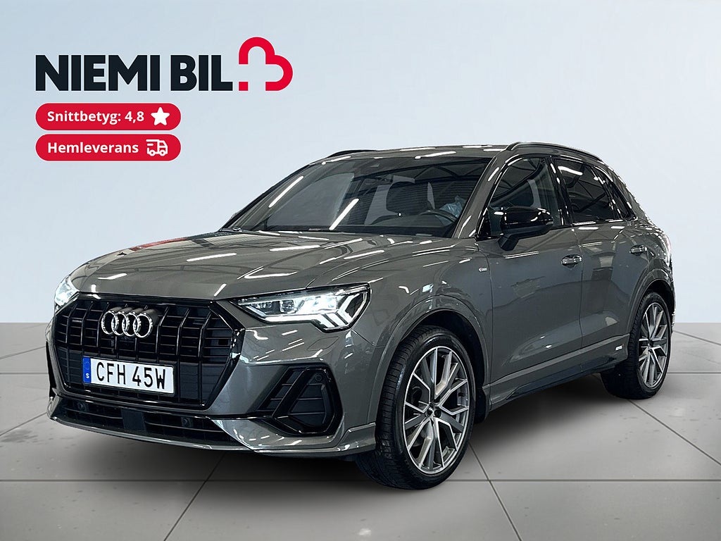 Audi Q3 45 TFSI quattro S line S&V/Pano/B&O/Drag/Pvärm/Cockpit