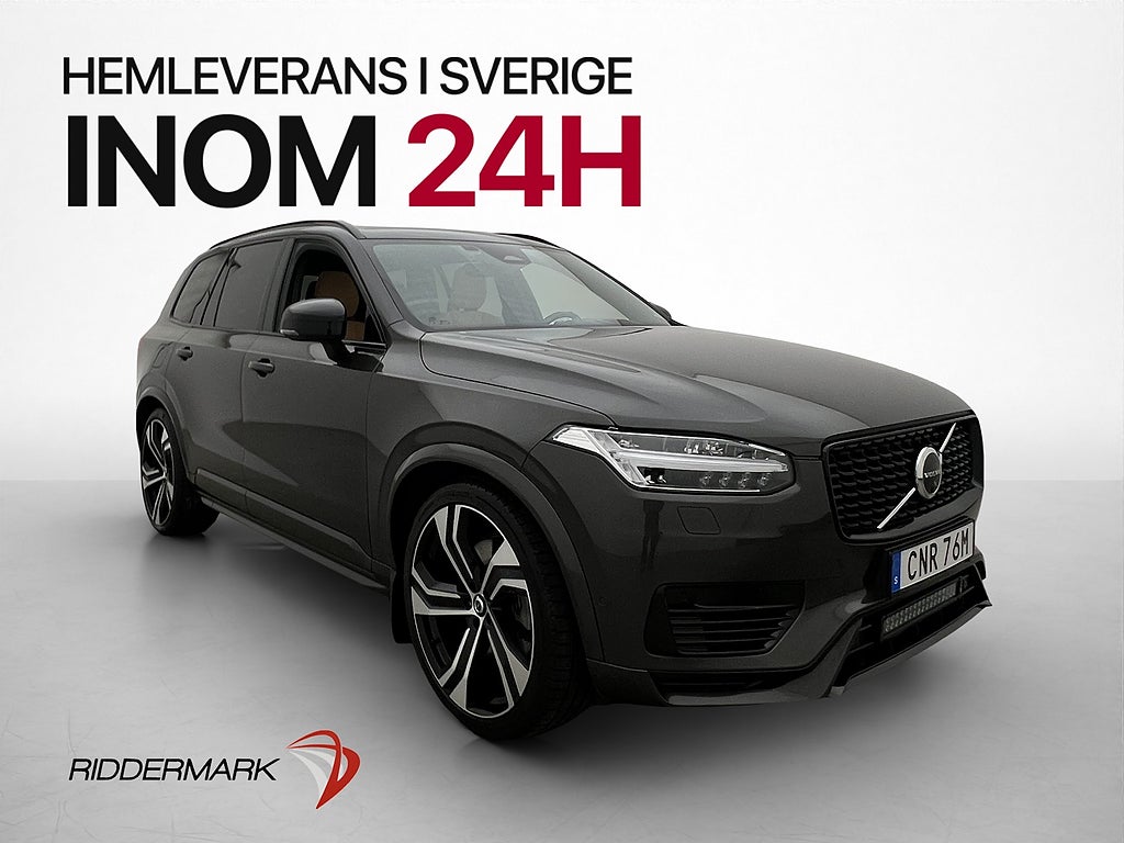 Volvo XC90 T8 AWD Ultimate Dark 7-Sits Pano B&W Luft 360 HUD