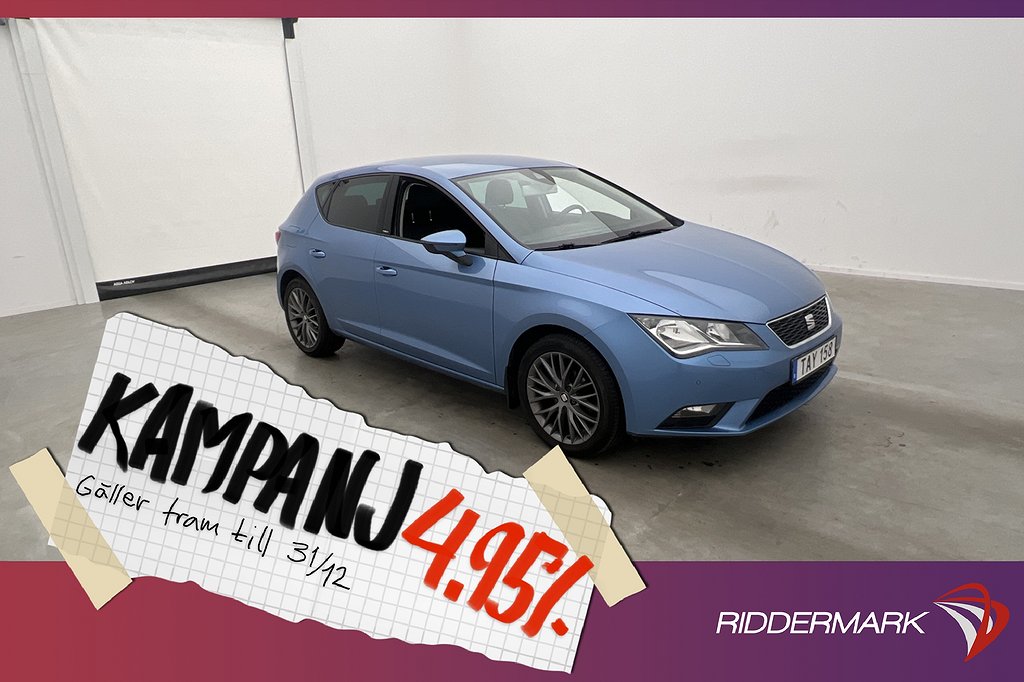 Seat Leon 1.2 TSI 105hk ITECH Halvskinn Sensorer 4,95% Ränta