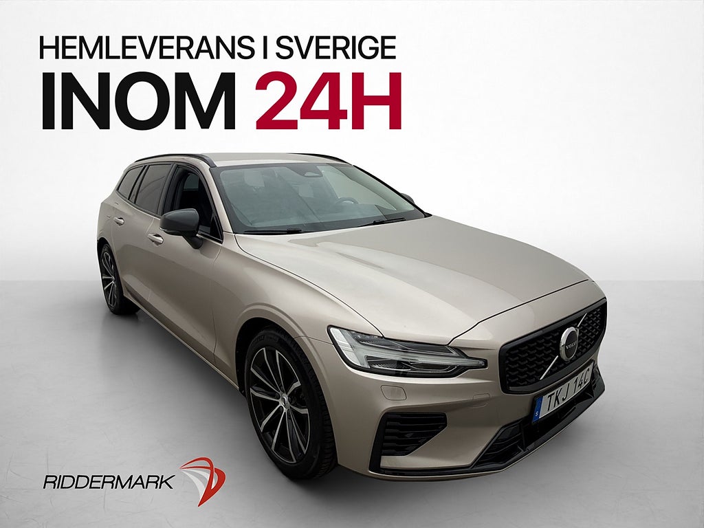 Volvo V60 T6 Plug-In Plus Dark H/K Drag Värm Kamera Skinn