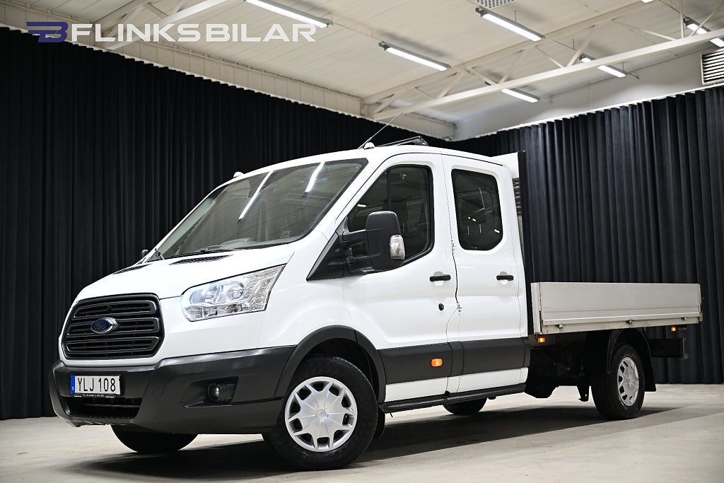 Ford transit 350 170HK Dubbelhytt|7-Sits|Flak|EnÄgare|NyKamrem|Moms
