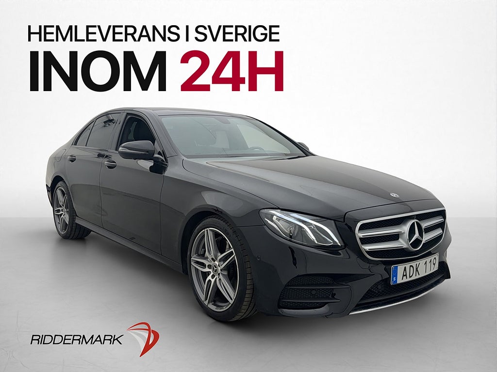 Mercedes-Benz E220d 4M AMG Panorama Värmare 360° Dragkrok