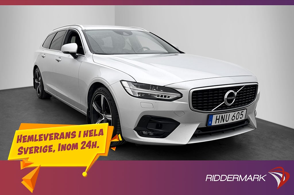 Volvo V90 D4 AWD R-Design Dragkrok Värmare CarPlay Rattvärme