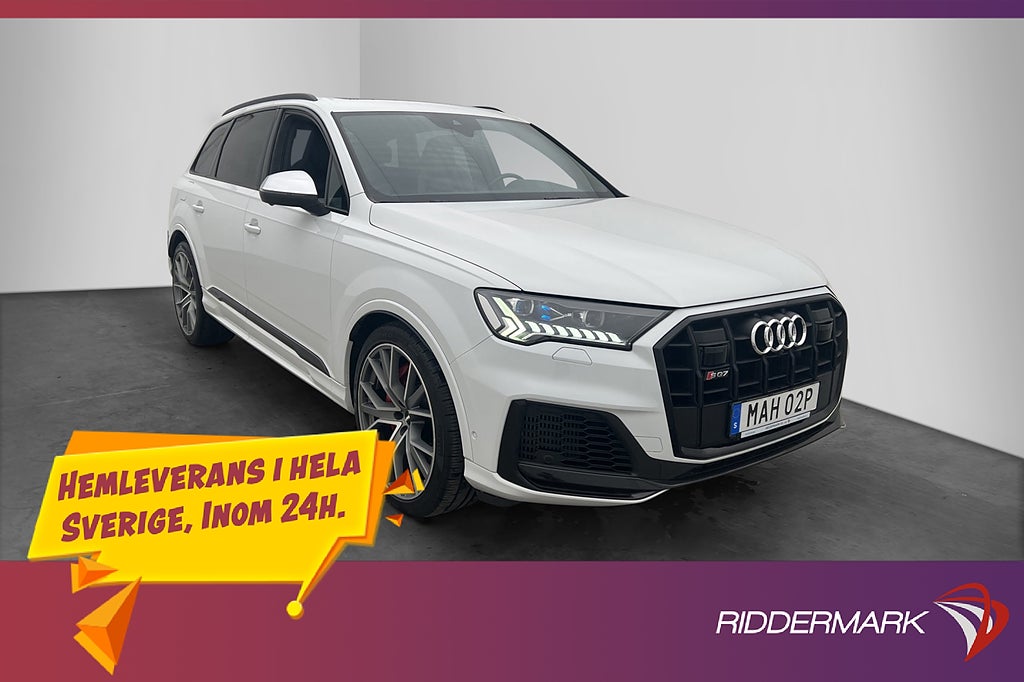 Audi SQ7 TDI Q 435hk 7-sits Cockpit BOSE Luft Pano 360° MOMS