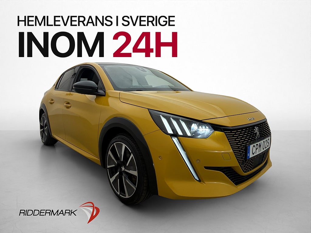 Peugeot E-208 136hk GT Kamera Navi Halvskinn