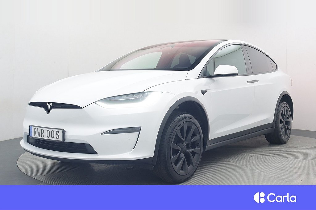 Tesla Model X Plaid 6-sits Autopilot Yoke Pano Drag V-Hjul