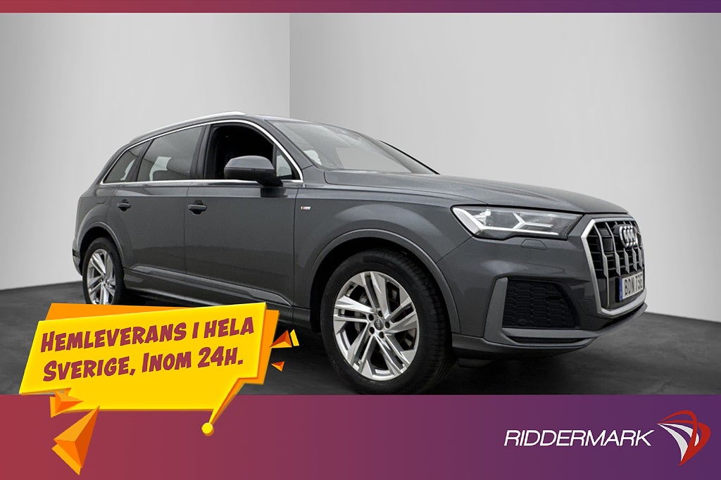 Audi Q7 45 TDI Q 7-Sits S-Line Cockpit Värmare Luftfjäd Drag