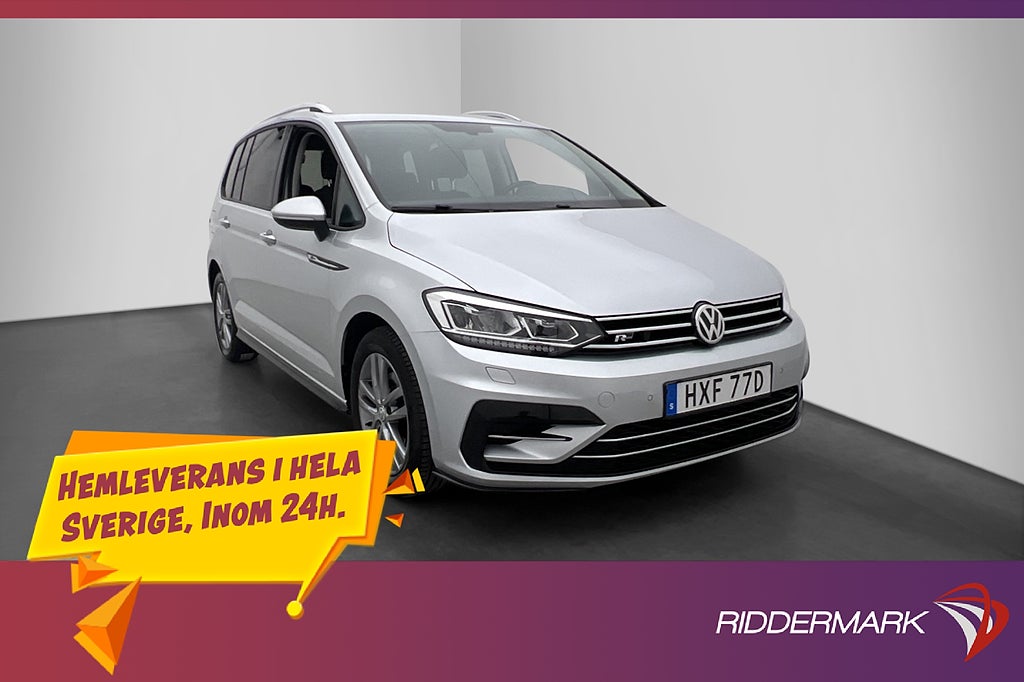 Volkswagen Touran 1.5 TSI R-Line 7-Sits Drag CarPlay Kamera