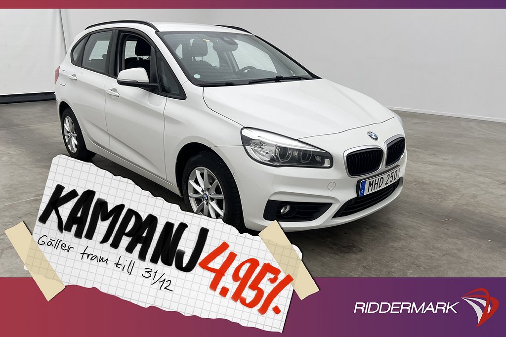 BMW 218 i Active Tourer 136hk Advantage Rattvär 4,95% Ränta