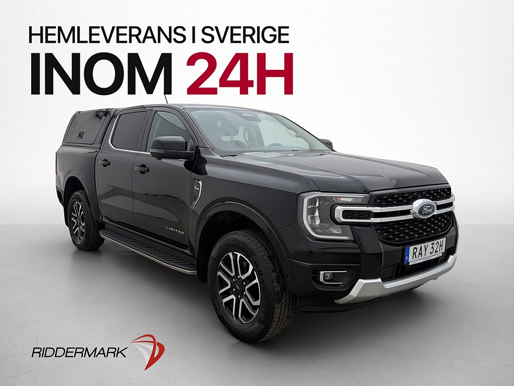 Ford ranger Limited 2.0 e-4WD Värm Drag Kåpa CARPLAY Moms