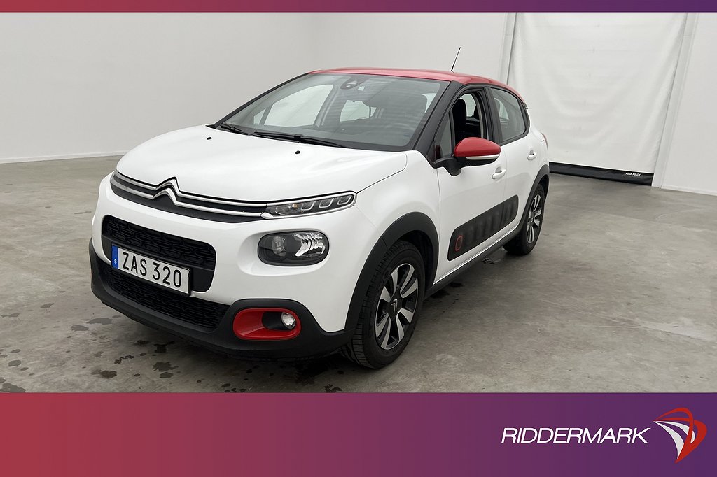 Citroën C3 1.2 VTi 82hk Feel Sensorer CarPlay Farthållare