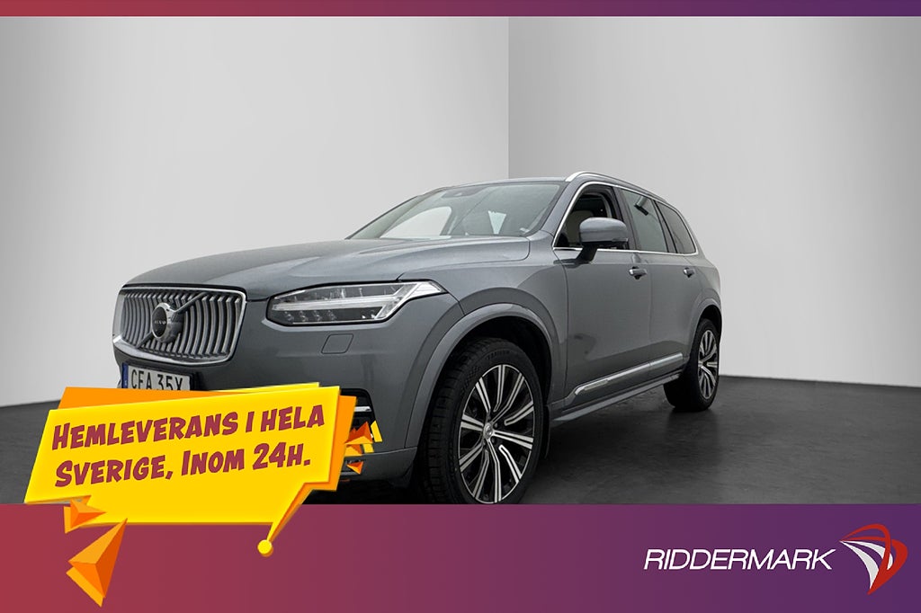 Volvo XC90 B5 AWD Inscription Värmare Pano 7 Sits VOC Skinn