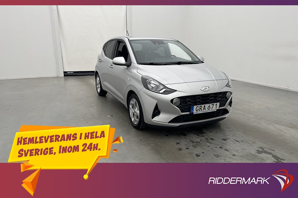 Hyundai i10 1.0 67hk Essential CarPlay Rattvärme Farthållare