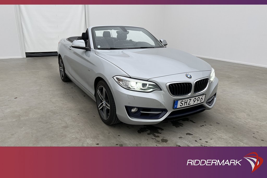 BMW 218 i Convertible 136hk Sport line HiFi Sensorer