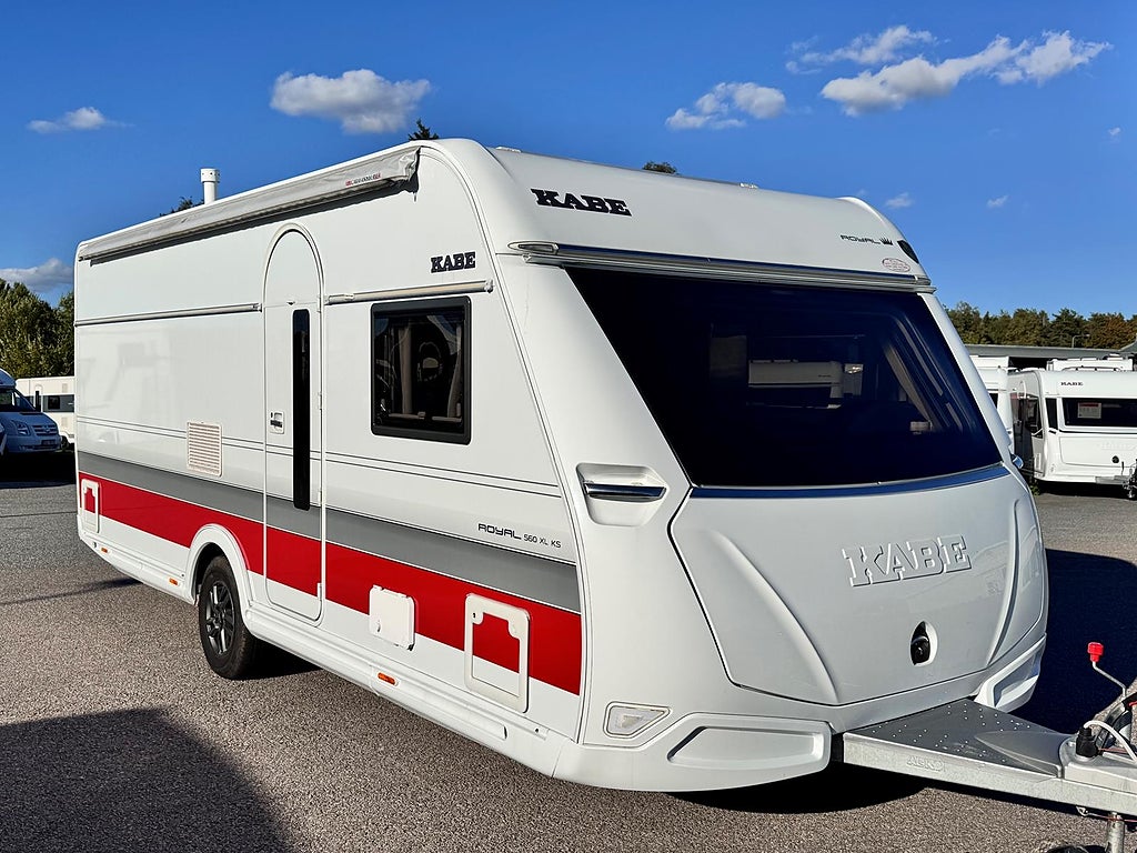 Kabe ROYAL 560 XL KS Dubbelbädd, Tält, Markis, Mover, Solpanel (Förme