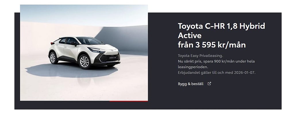 Toyota C-HR 1,8 Hybrid Active 