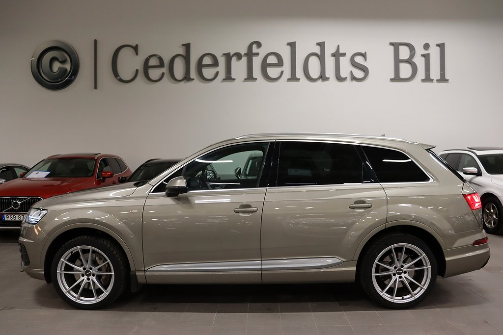 Audi Q7 3.0 TDI V6 Q S-Line 272Hk Cockpit Bose  7-sits Värmare