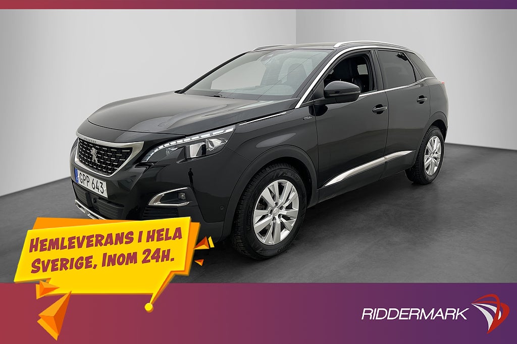 Peugeot 3008 131hk GT-Line Kamera Halvskinn CarPlay Ambient