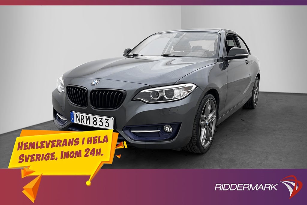 BMW 218 d 143hk Sport line Svensksåld Sensorer Farthållare
