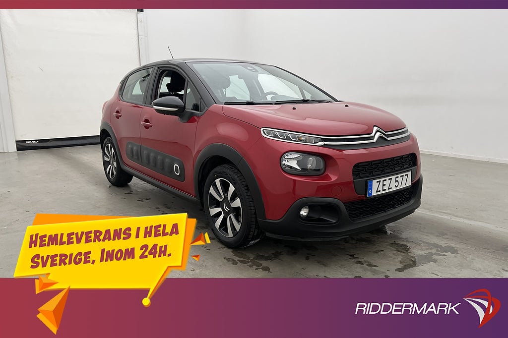 Citroën C3 1.2 PureTech 110hk CarPlay P-Sensorer Lane Assist