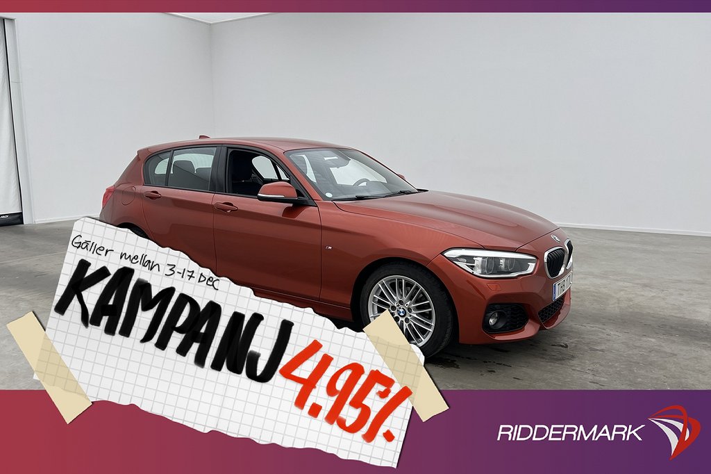 BMW 118 i 136hk M Sport Skinn Sensorer 4,95% Ränta