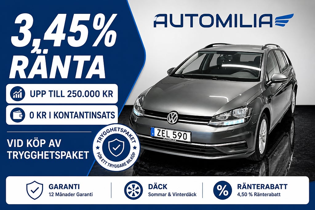Volkswagen Golf 1.0 TSI Base, Kamera SUPERLÅG RÄNTA 3,45 %