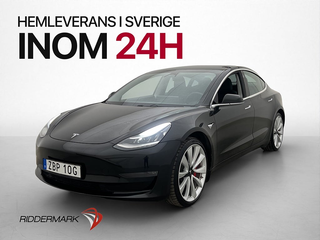 Tesla Model 3 Performance Autopilot Svensksåld