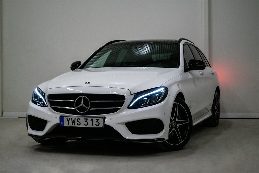 Mercedes-Benz C 220 T d 4M 9G AMG Night Pano Burmester Skinn 170hk