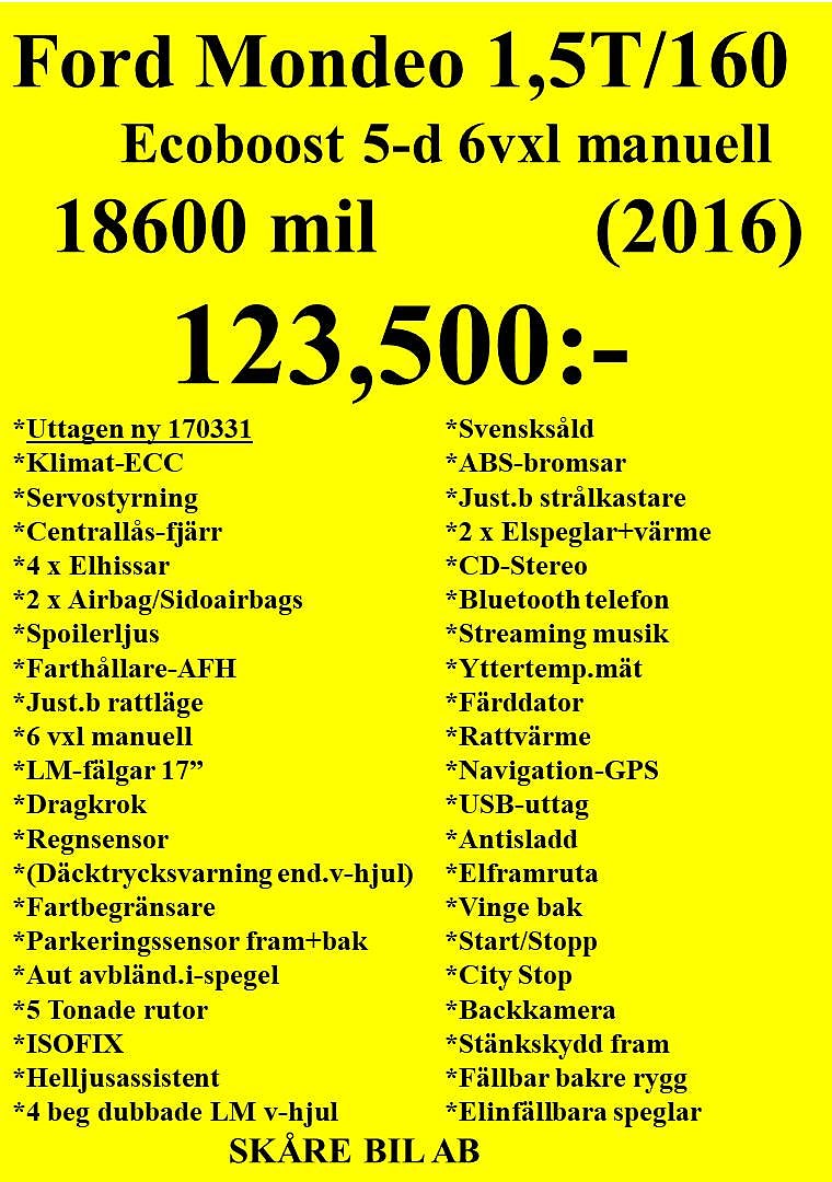 Ford Mondeo 2016 - miniatyr 2