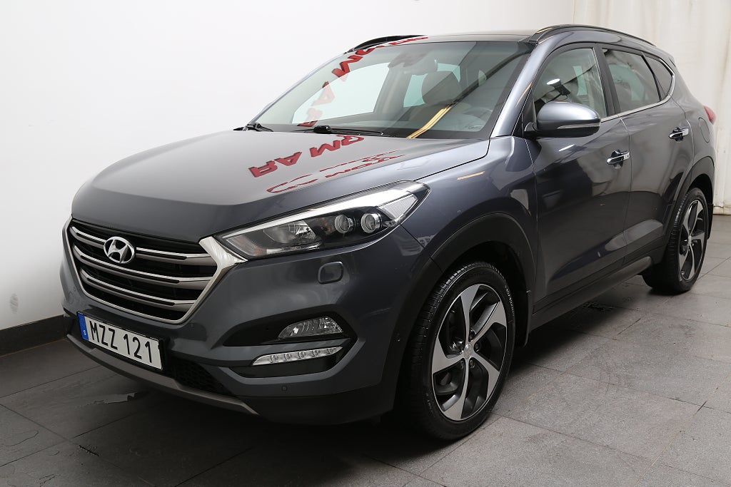 Hyundai Tucson 1,6 T-GDI 177hk  Premium AWD Aut Navi Skinn Pano Drag 2016
