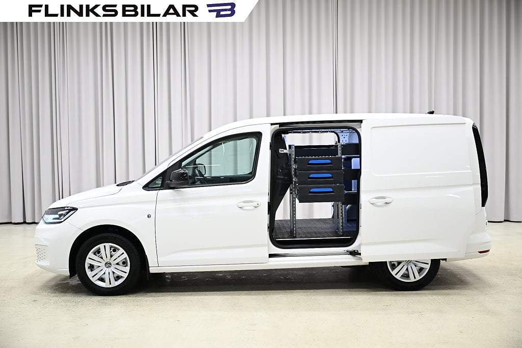 Volkswagen Caddy Maxi DSG 122HK Servicebil|Dubbeldörr|Nedlackad|LED|Leasebar