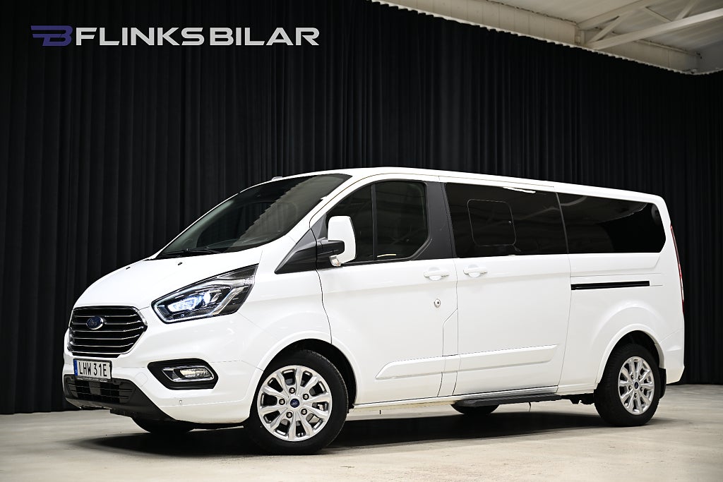 Ford Custom Tourneo Custom 130HK L2 Automat|9-Sits|Dubbeldörr|LED|NyKamrem