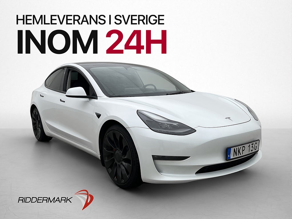 Tesla Model 3 Performance AWD Pano Kamera Skinn Autopilot