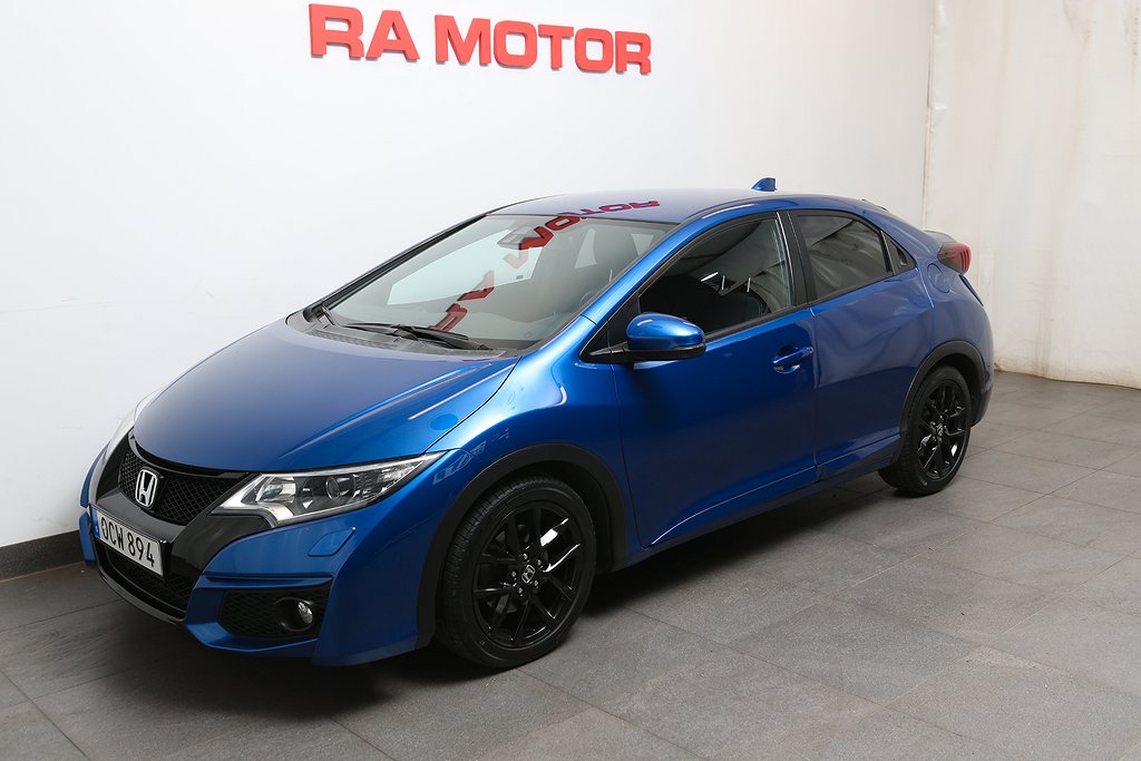 Honda Civic 1,8 i-VTEC 142hk Sport 5D Kamera Motorvärmare 2015
