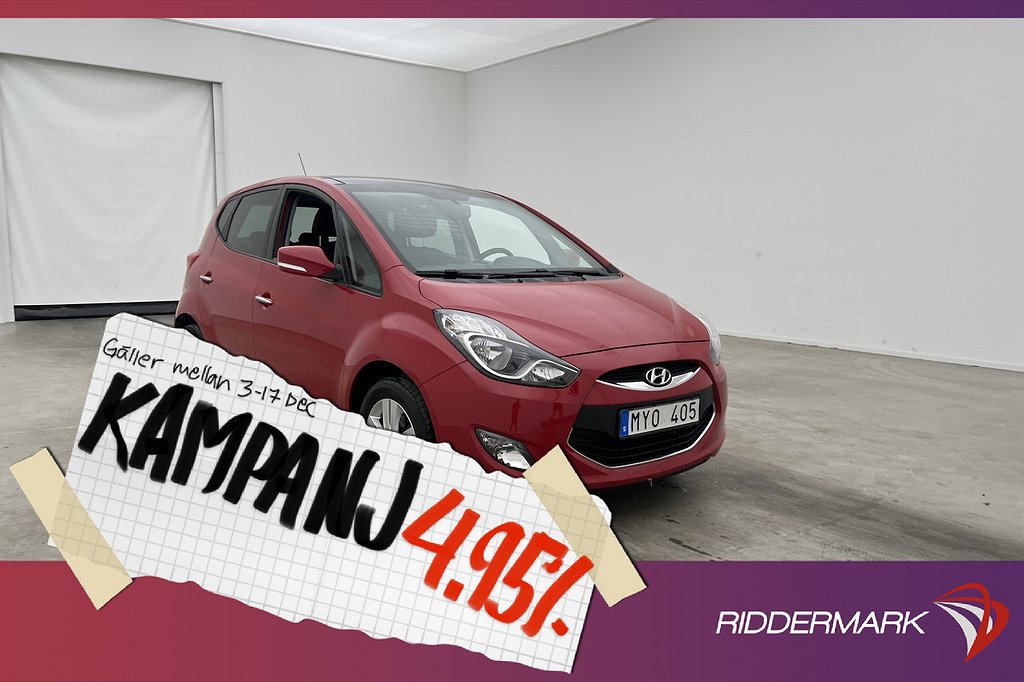 Hyundai ix20 1.6 Manuell 125hk Panorama Sensorer 4,95% Ränta