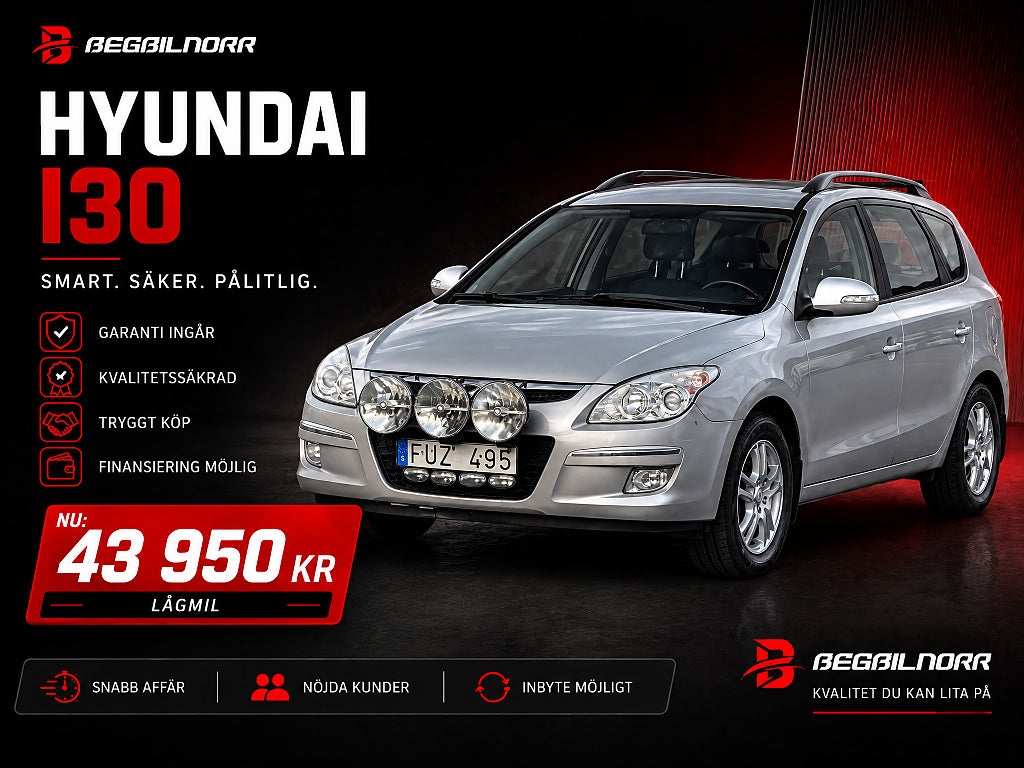 Hyundai i30 cw 1.6 *Nyserv*Nybes*Lågmil