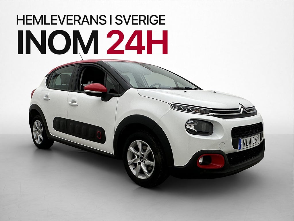 Citroën C3 PureTech 82hk Feel P-Sensorer CarPlay Farthållare