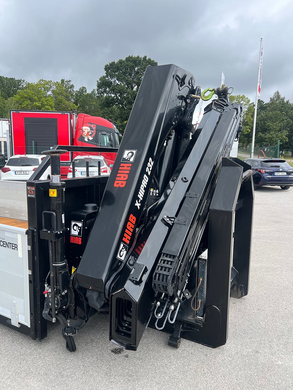 Övriga Kranflak Hiab 232-E5 kran & Schaktlucka